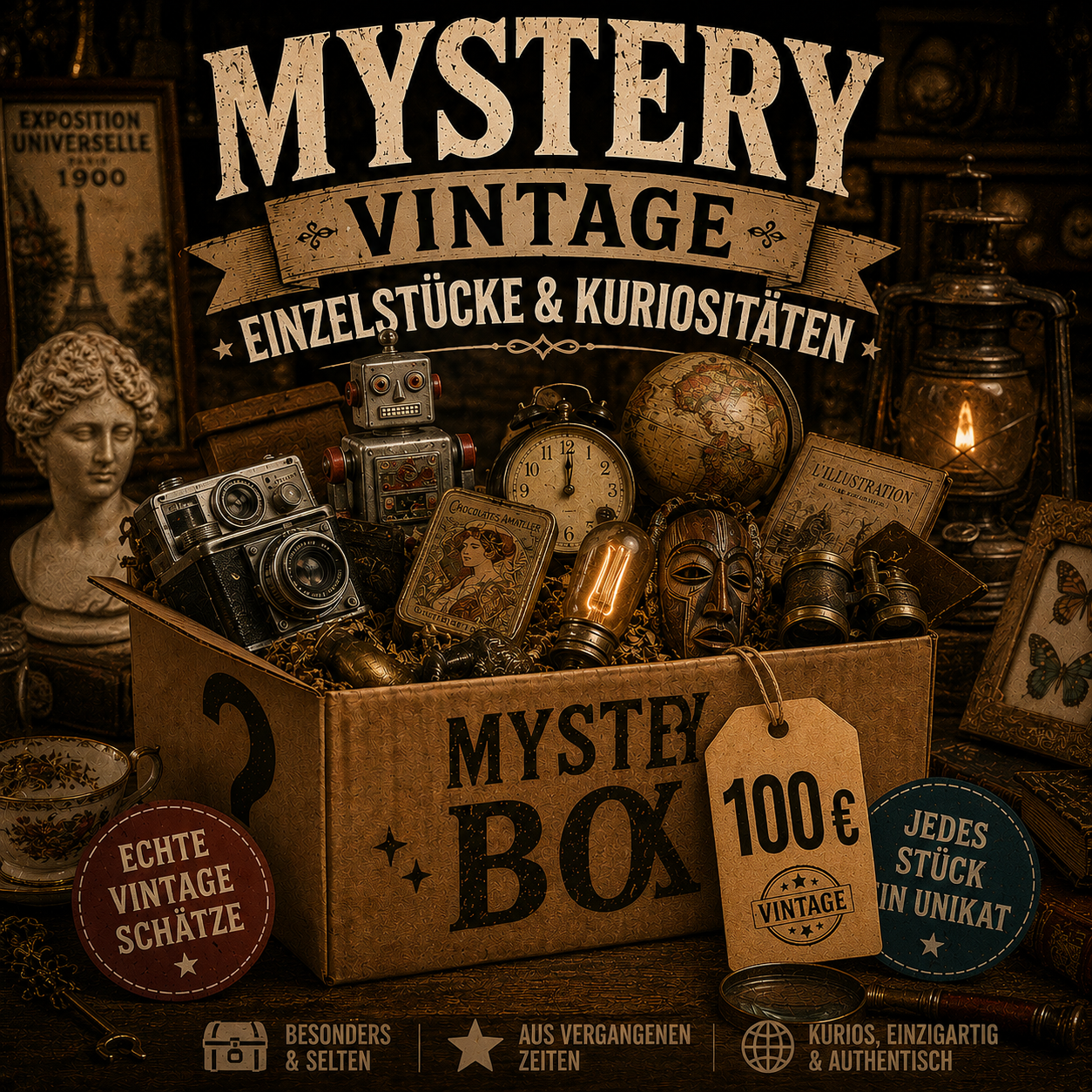Mystery Boxe Vintage Einzelstücke & Kuriositäten 100€