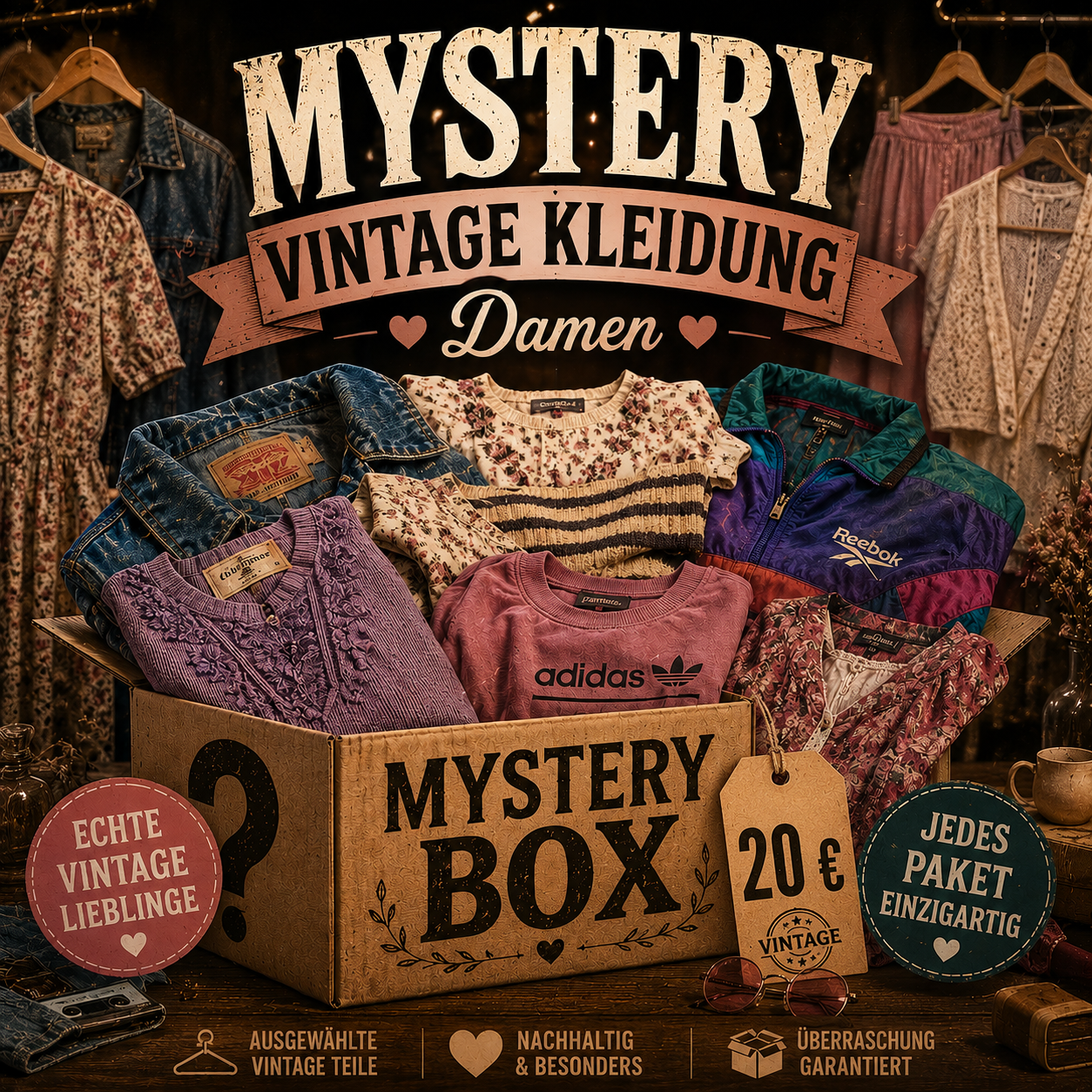 Mystery Box Vintage Kleidung Damen 20€