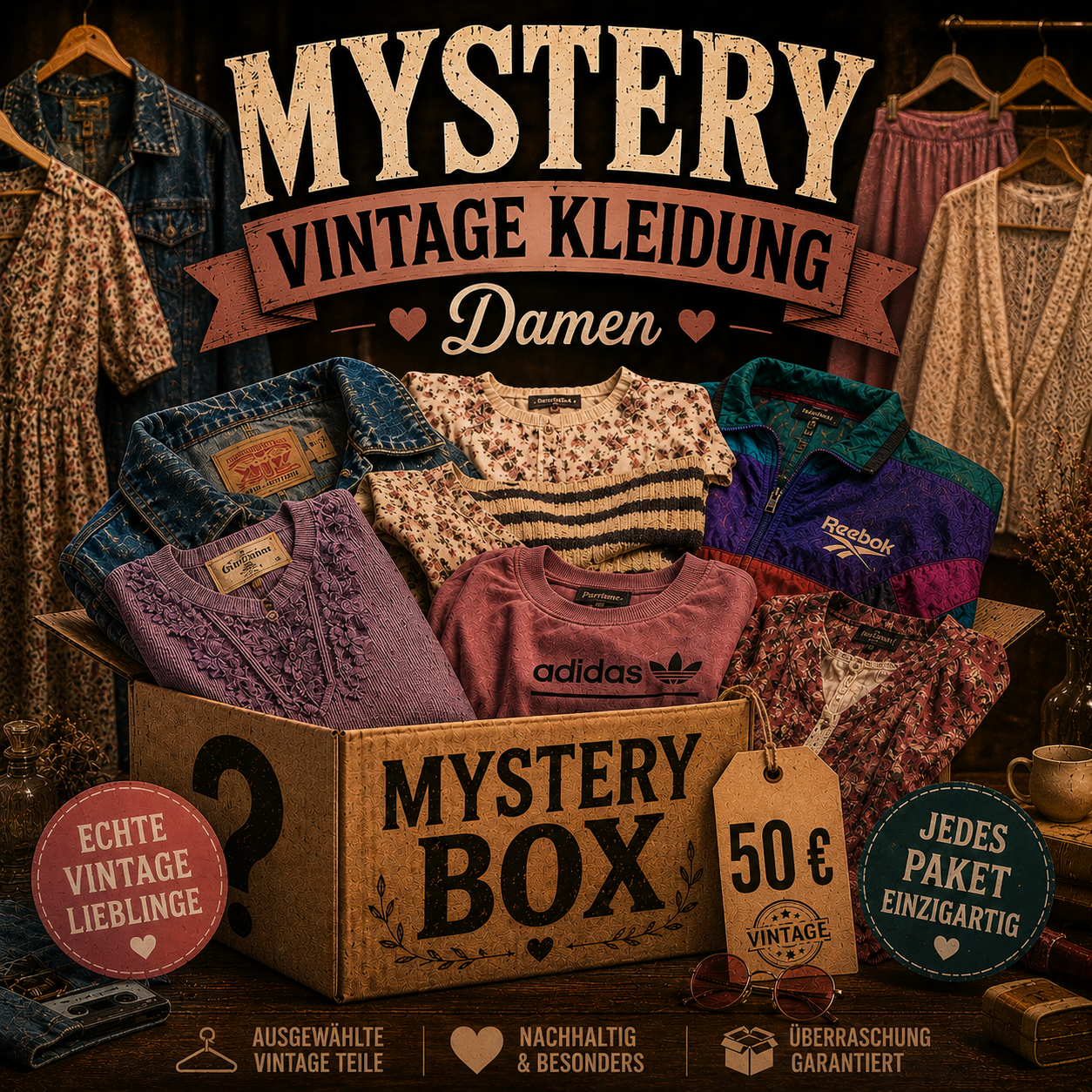 Mystery Box Vintage Kleidung Damen 50€
