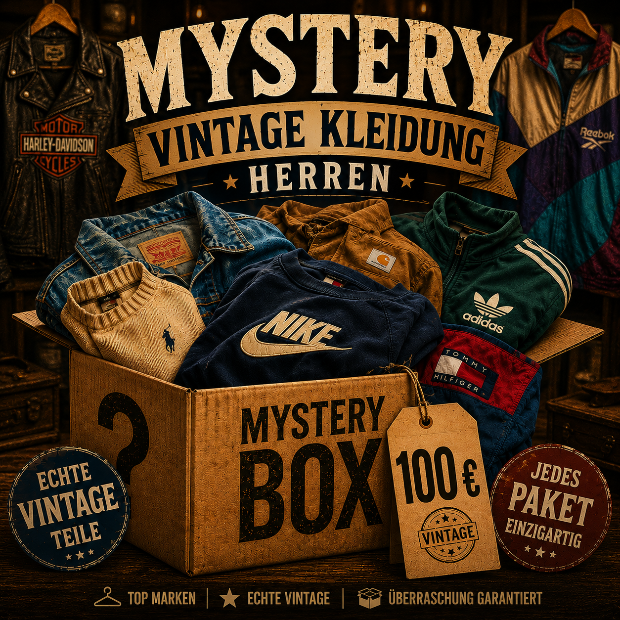 Mystery Box Vintage Kleidung Herren 100€