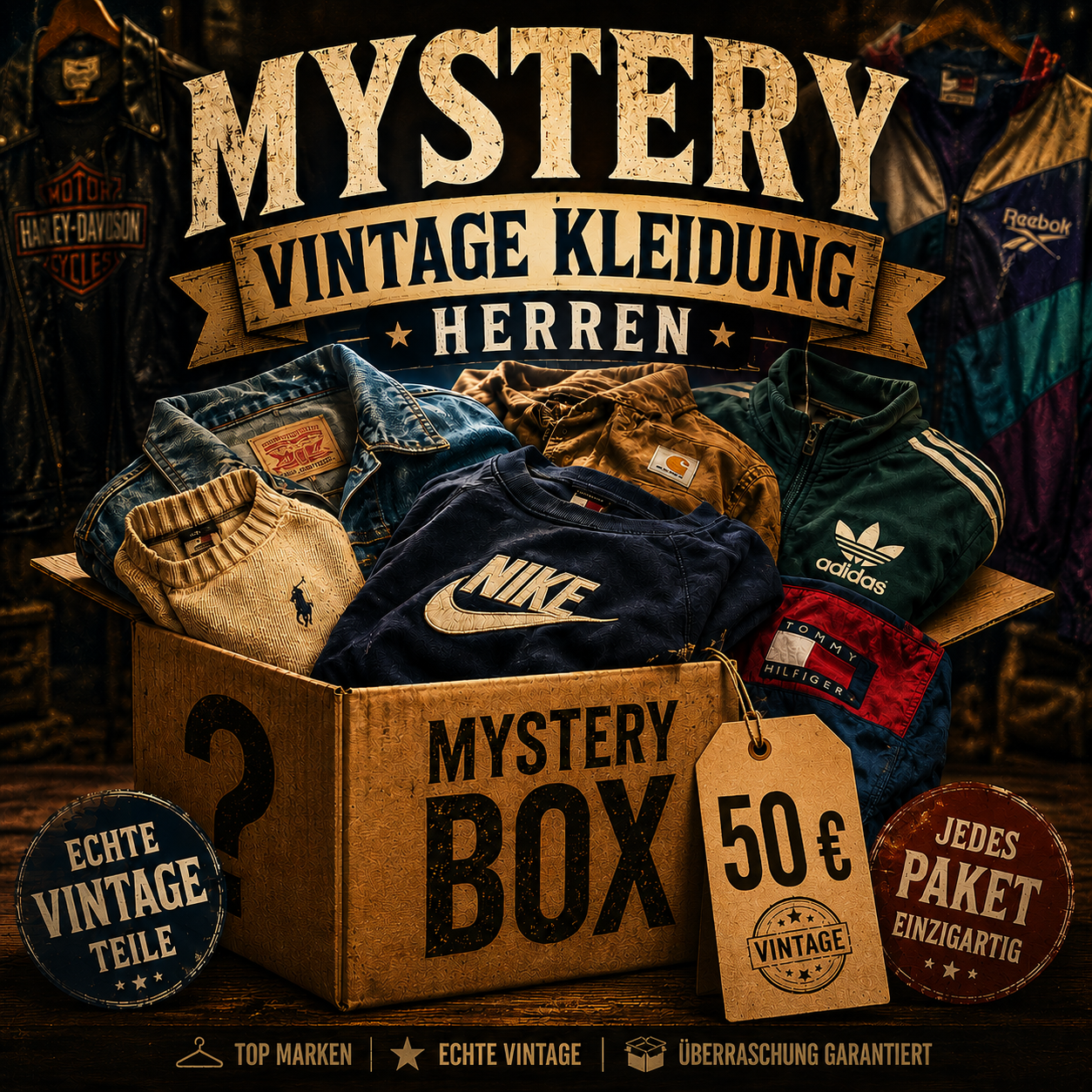 Mystery Box Vintage Kleidung Herren 50€